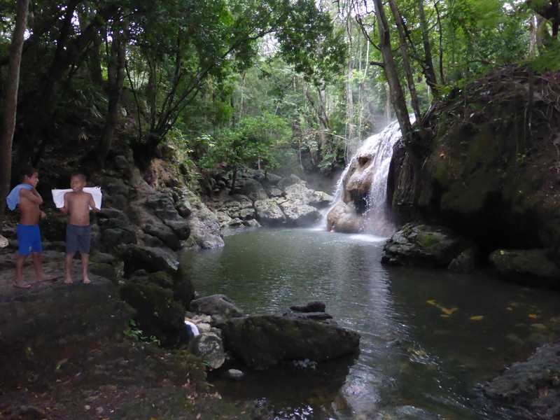 The hot falls at Finca El Paraíso