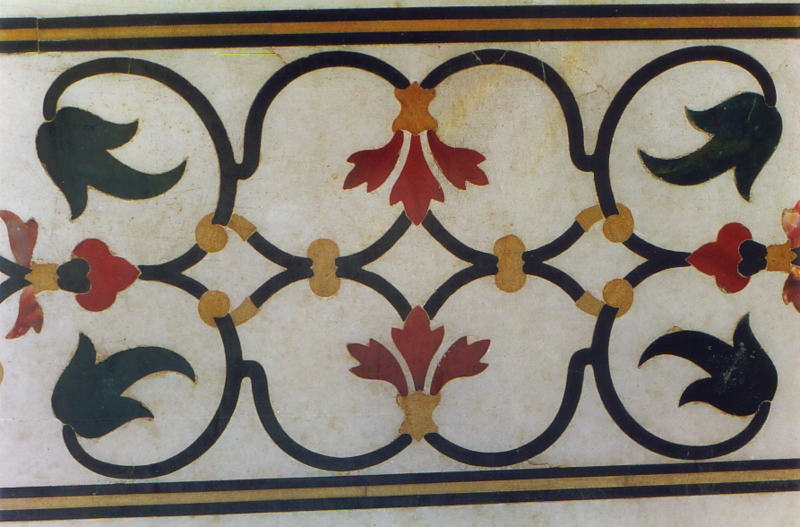 An inlaid decoration at the Taj Mahal