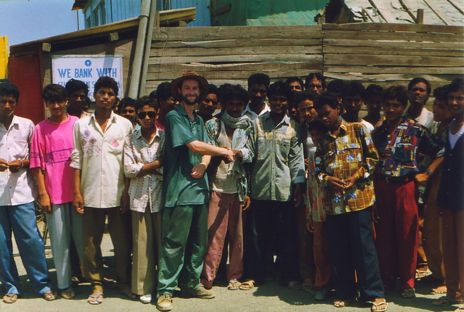 Mark with the locals of Alang