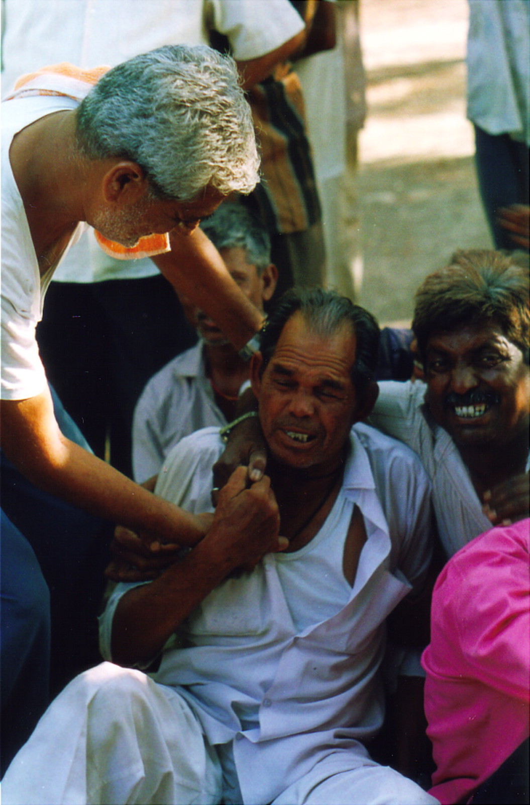 Two Bhavnagar men play fighting