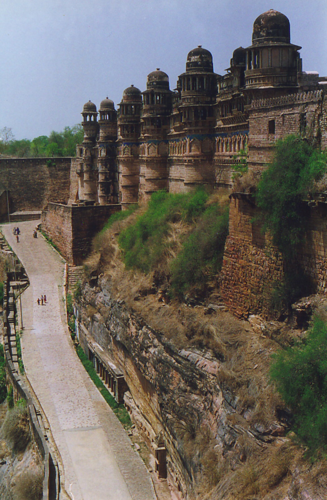 The Man Singh Palace on top of Gwalior's rock fortress