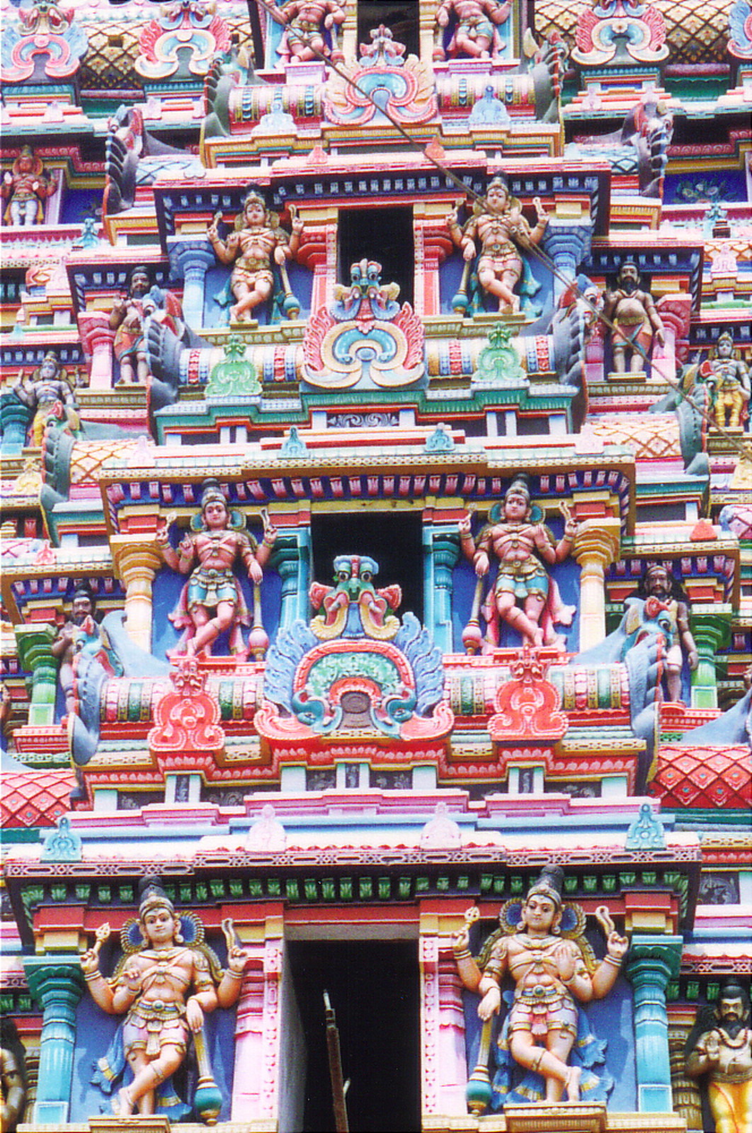 A colourful gopuram in Madurai