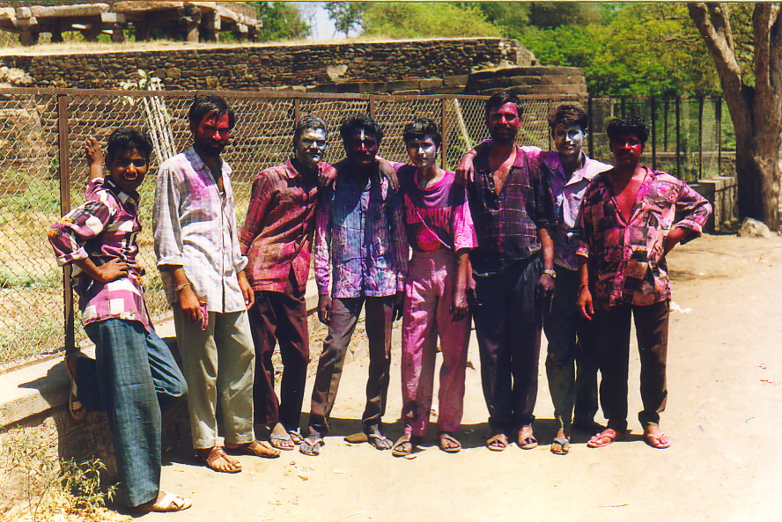 Young men in Bijapur at Holi