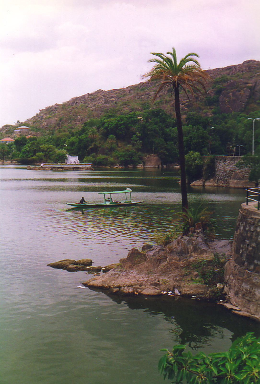 A boat on the lake at Mt Abu