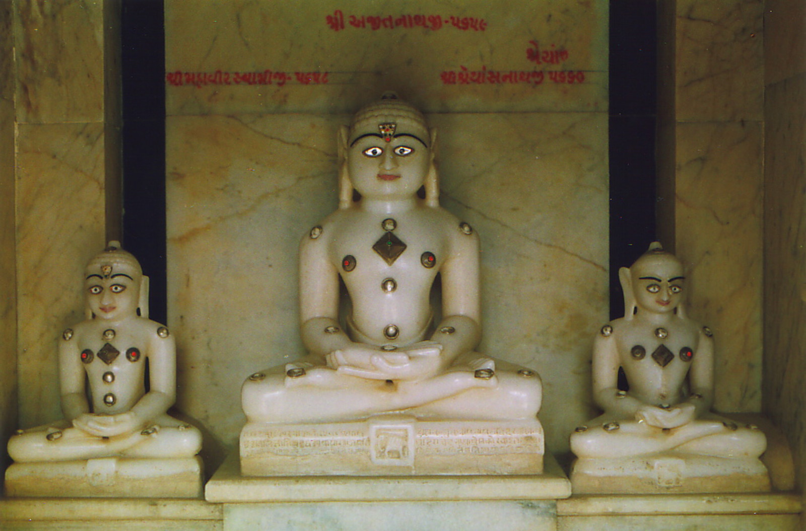 Three tirthankar statues