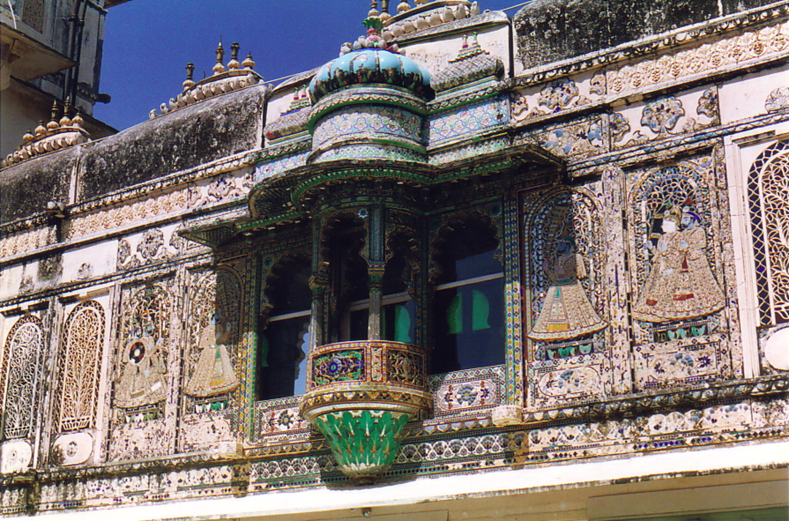 Garish decorations inside the City Palace