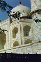 A close up of the Taj Mahal