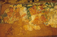 A cave painting in Ajanta
