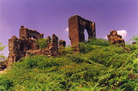 Ruined citadel walls in Bijapur