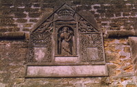 A stone carving in Diu Fort