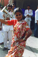 Locals partying in the streets of Gwalior