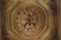 Intricate roof carvings in the Hindu Sasbahu Temples