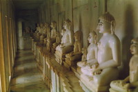 A row of tirthankar statues