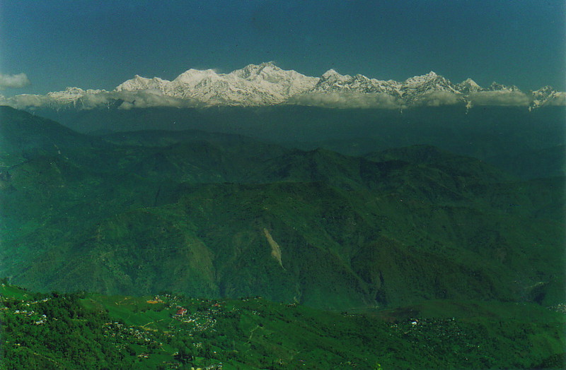 The Himalayas as seen from Darjeeling