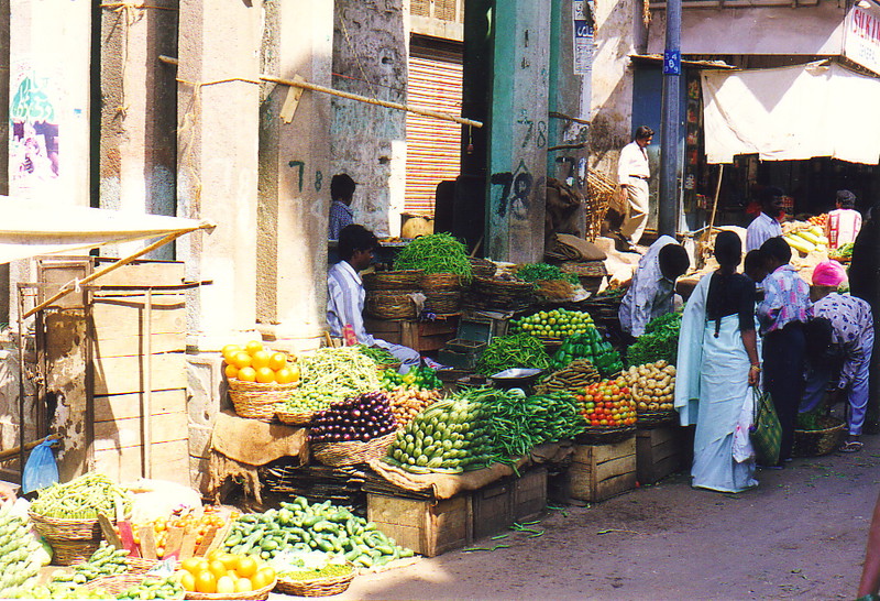 A vegetable market near Charminar