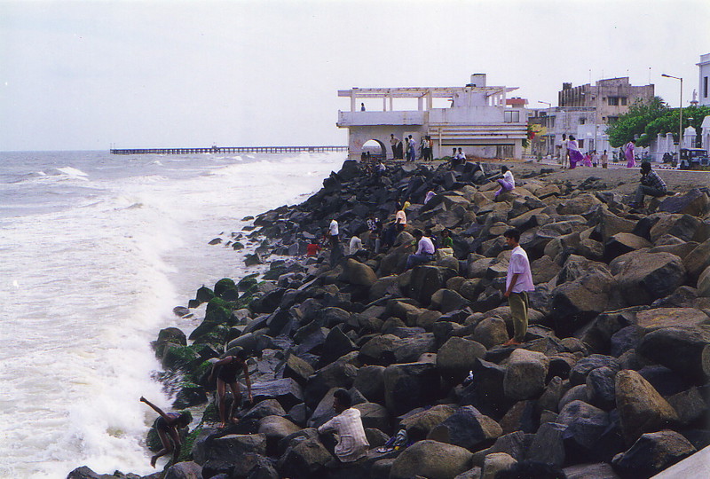 The Pondicherry shoreline