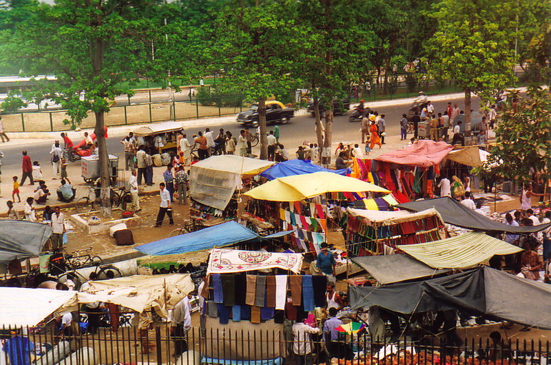 A busy market in Delhi