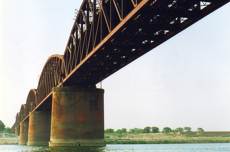 The railway bridge over the Ganges