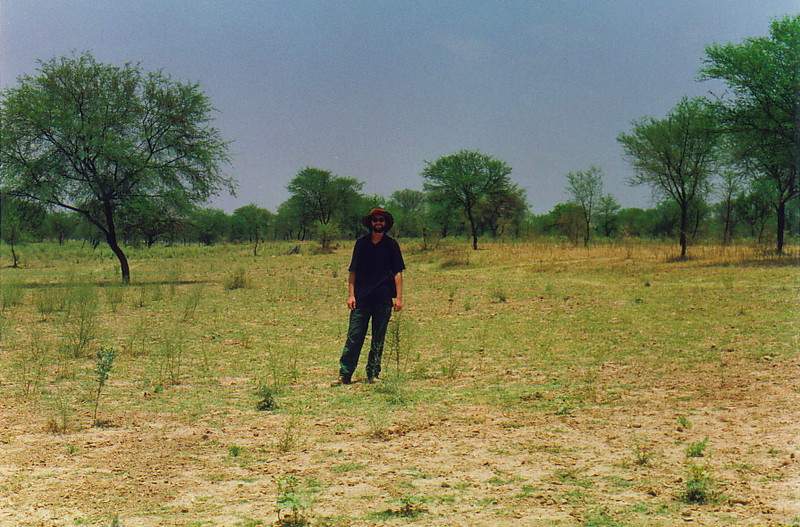 Mark in the scrub on the eastern banks of the Ganges