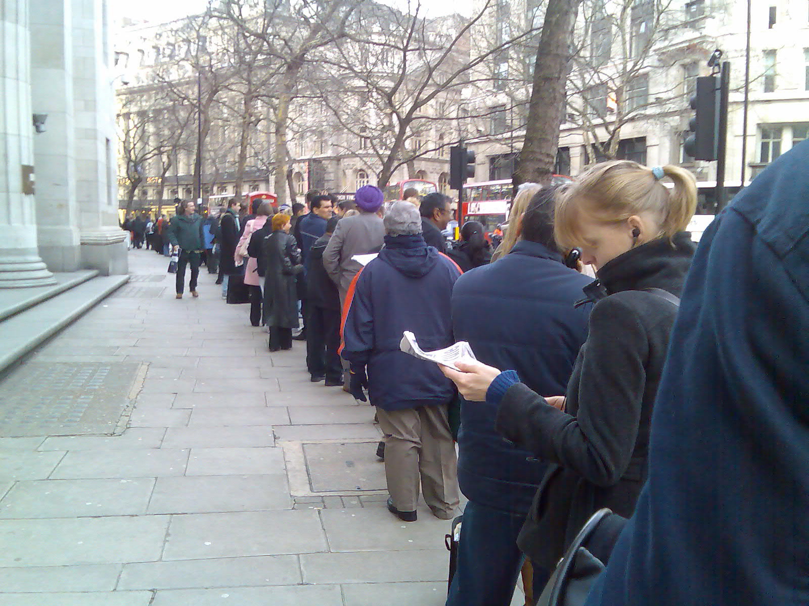 The visa queue at the Indian High Commission, London