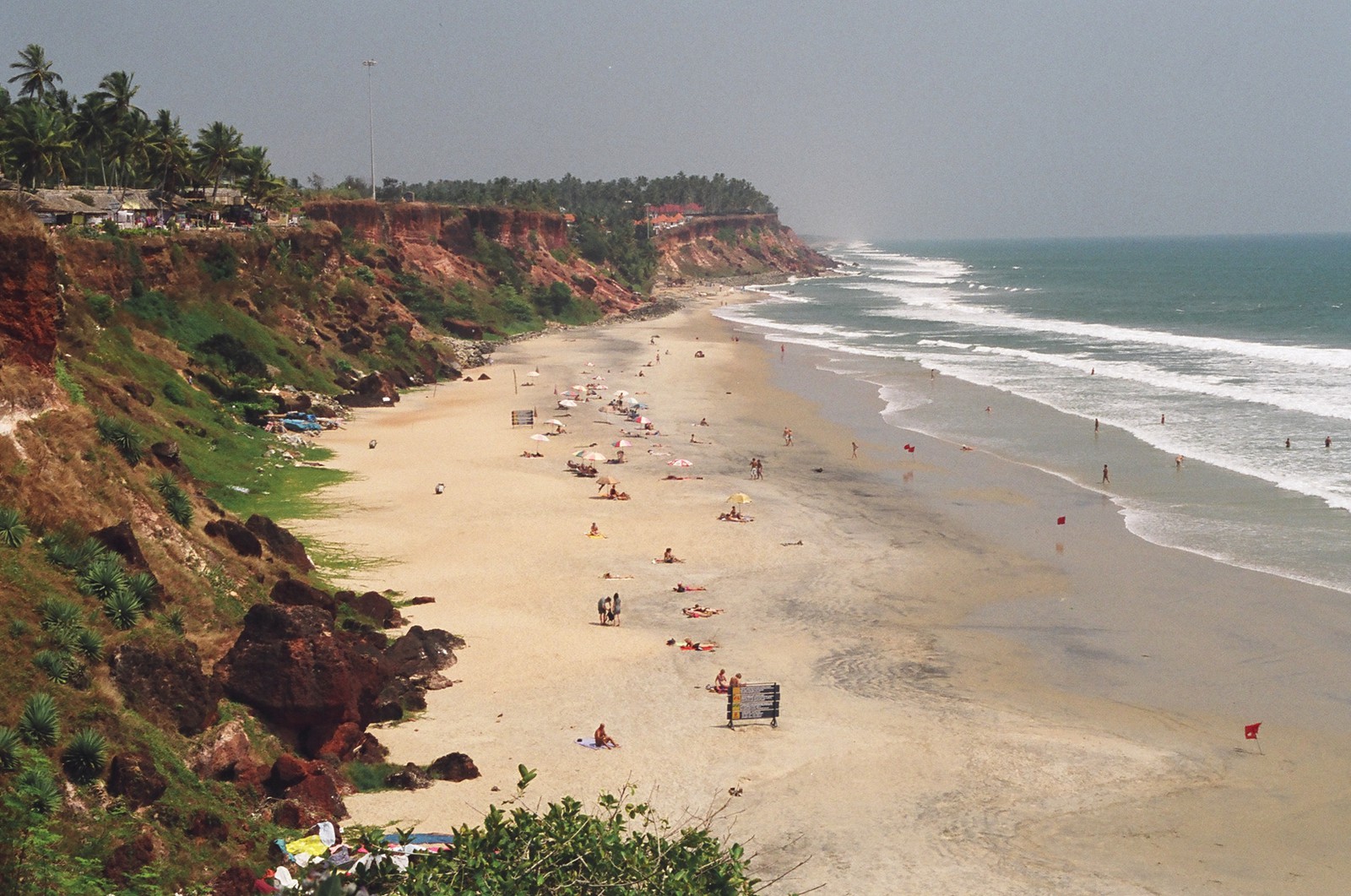 The beach at Varkala