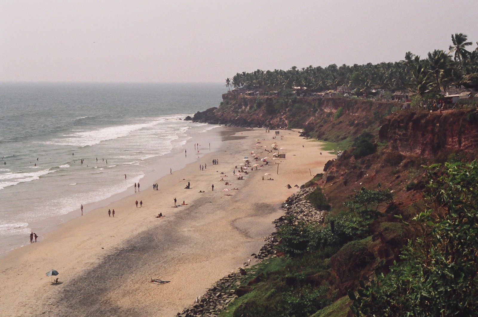 The beach at Varkala