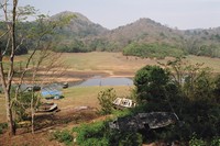 Decaying boats by the shore of Periyar Lake