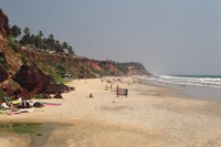 The beach at Varkala