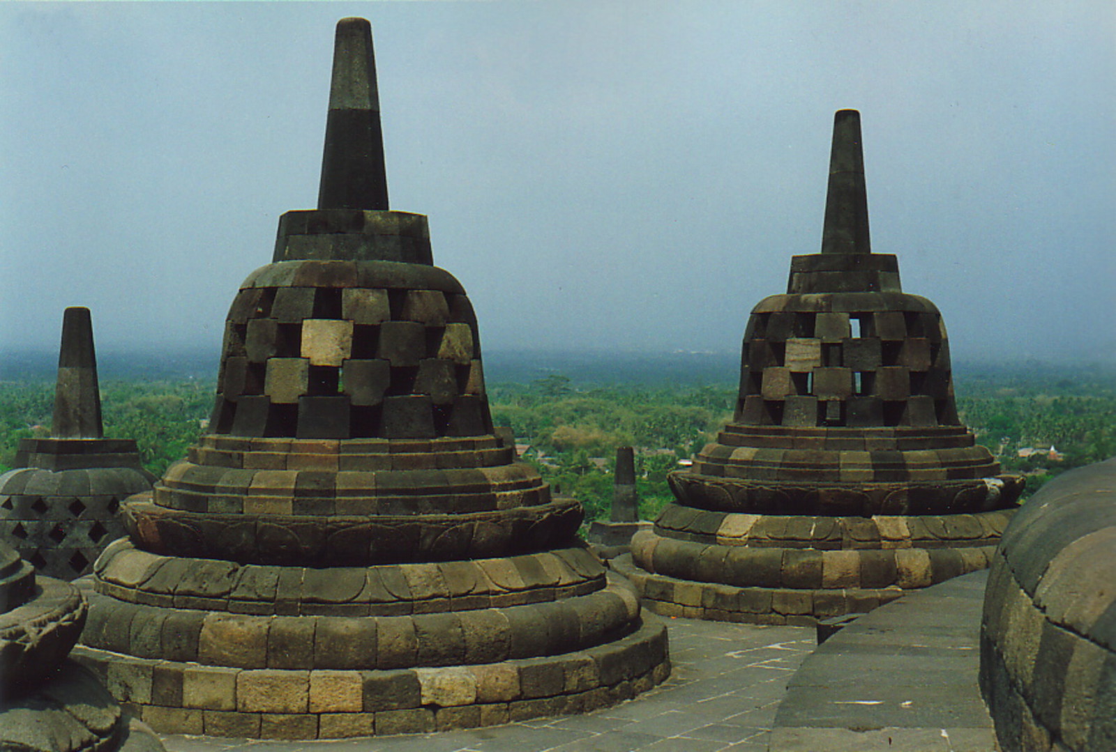 Two of the 72 stone dagobs