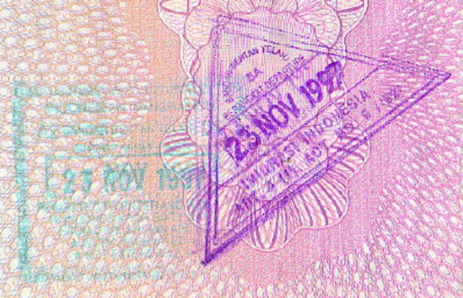 The 60-day visa stamp in a passport