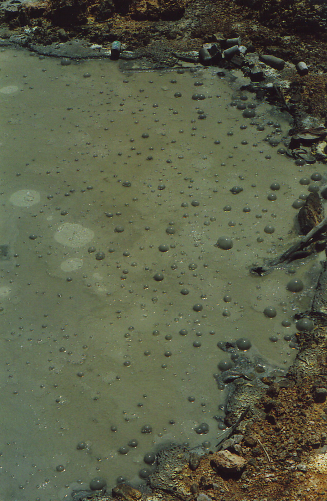 A pool of bubbling mud