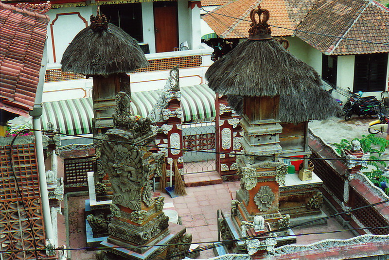 A rooftop Hindu temple in Kuta