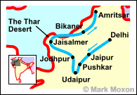 Map of northwest India