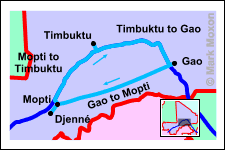 Map of the River Niger, Mali