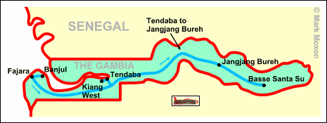Map of the Gambia