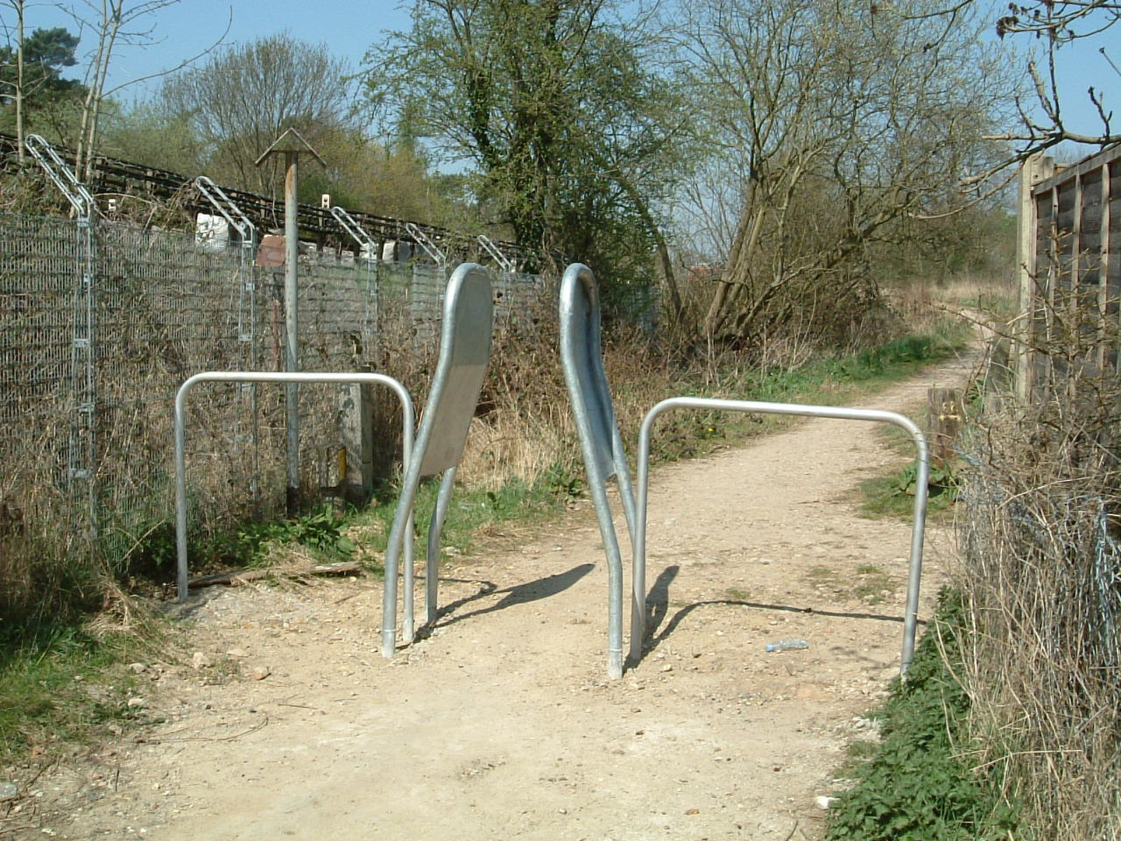 A bicycle gate
