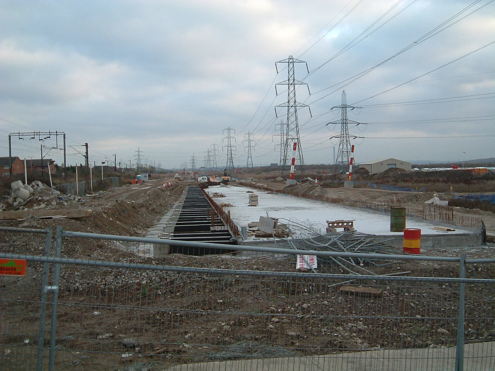 Work on the Channel Tunnel rail link in Rainham