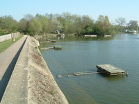 The dam on Aldenham Reservoir
