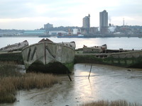 Concrete barges of D-Day scuppered in the Thames
