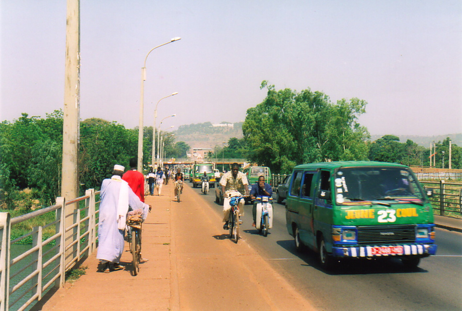 A busy road in Bamako