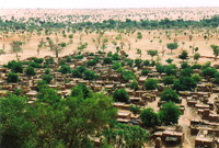 The view from Old Teli over the new settlement
