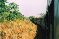 Looking towards the front of the Kayes-Bamako train