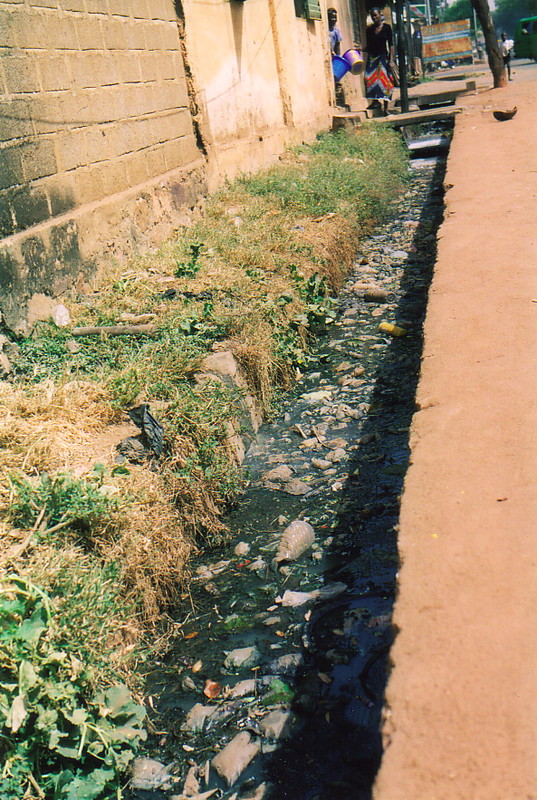 An open sewer in Bamako