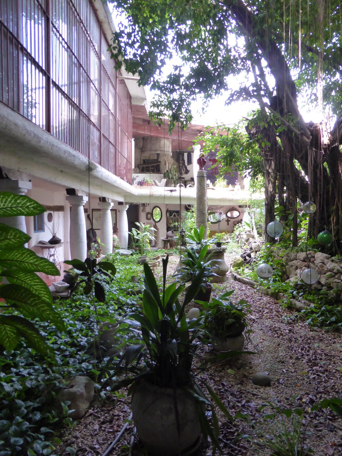 The courtyard at the centre of the hotel
