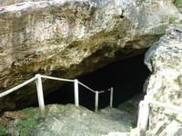 The entrance to the Little Brother cenote, Chac Mool