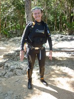 Peta after her second cenote dive