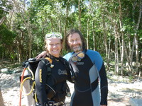 Peta and Mark after their second cenote dive