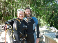 Peta and Mark after their second cenote dive