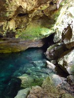 The entrance to the Little Brother cenote, Chac Mool