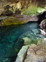 The entrance to the Little Brother cenote, Chac Mool